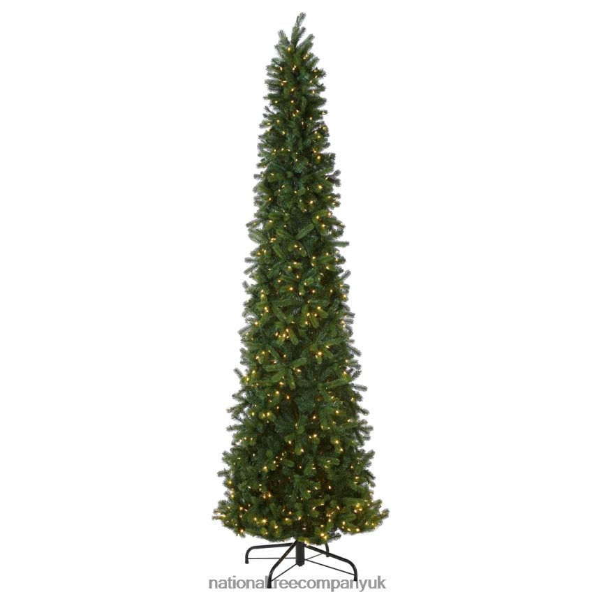 Trees | National Tree Company Pre-lit \Feel Real\ Artificial Giant Slim Downswept Christmas Tree Green Douglas Fir Dual Color LED Lights Includes PowerConnect and Stand 12 feet F2L4F7